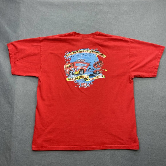 Fire Dept Engine 33 Battalion 12 Mini Muster 20th Anniversary 2012 T-Shirt XL - Picture 6 of 7